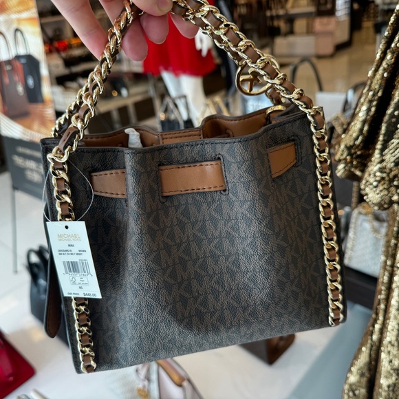 Michael Kors Mina Small Crossbody Handbag In Brown NWT - Picture 8 of 10